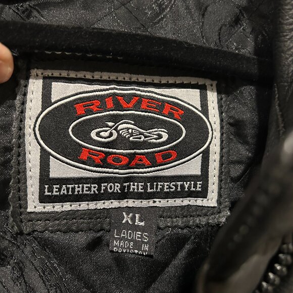 River Road Vintage Leather Biker Jacket • Women’s XL‎ • Lace Sides Heavy Moto - Picture 7 of 9